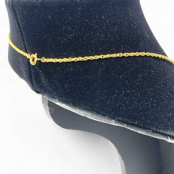 Vintage Repurposed Necklace Gold Tone Chain With Boho Tassel Pendant 23" - Picture 3 of 6